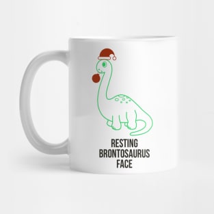 Resting Brontosaurus Face (Holiday Edition) Mug